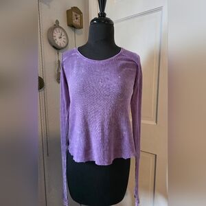Free People Ribbed Lavender Long Sleeve